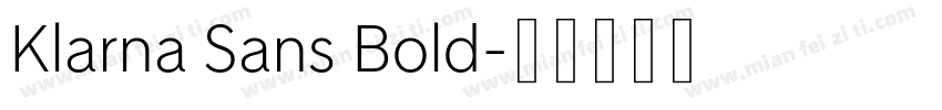 Klarna Sans Bold字体转换
